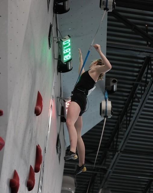 Madi Walsh finishing climb